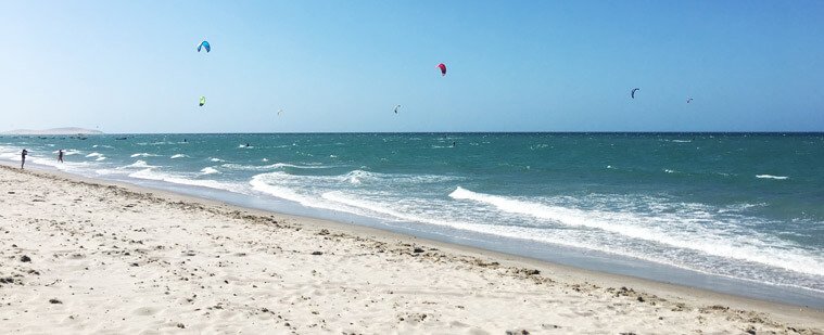 The kite beach in Prea, Brazil