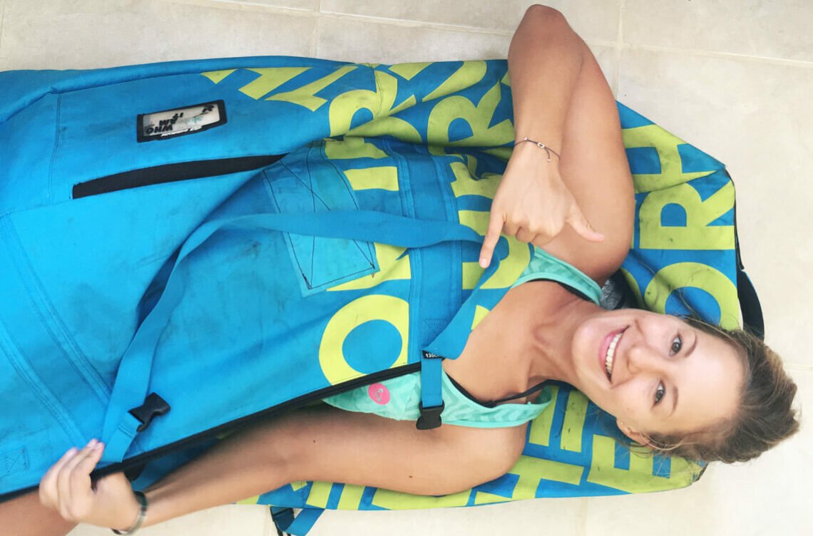 Kitesurf luggage pack and travel hacks by a kitesurf addict