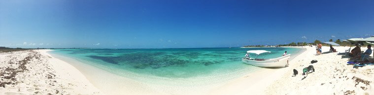 The beautiful waters of Kraski in panorama view