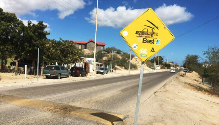 La Ventana is a proper surfer town: even the street signs have surfboards in them!