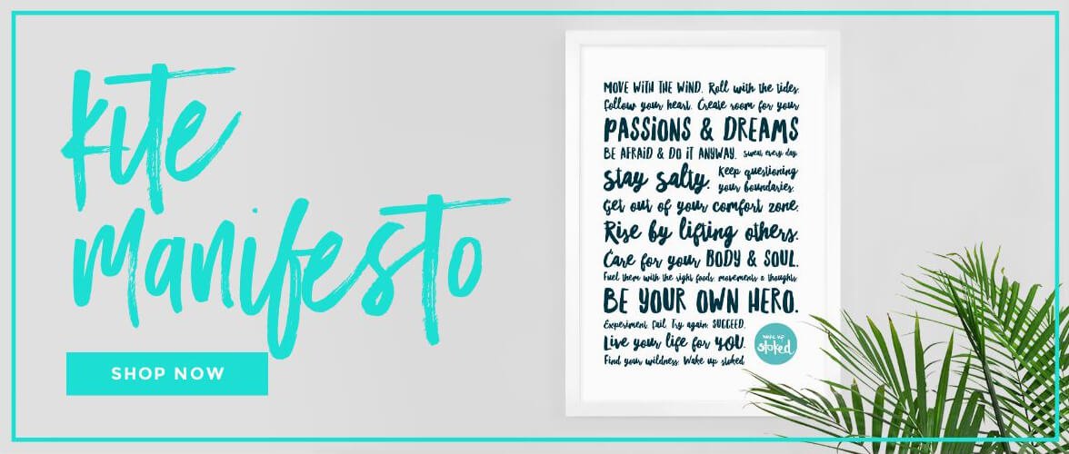 Surf Poster & Inspirational Print with Motivational Quote | Kitesurf Poster, Manifesto for Surfers, Home Decor, Surf Print, Decor Wall Art 